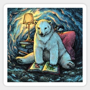 Cozy Polar Bear Sticker